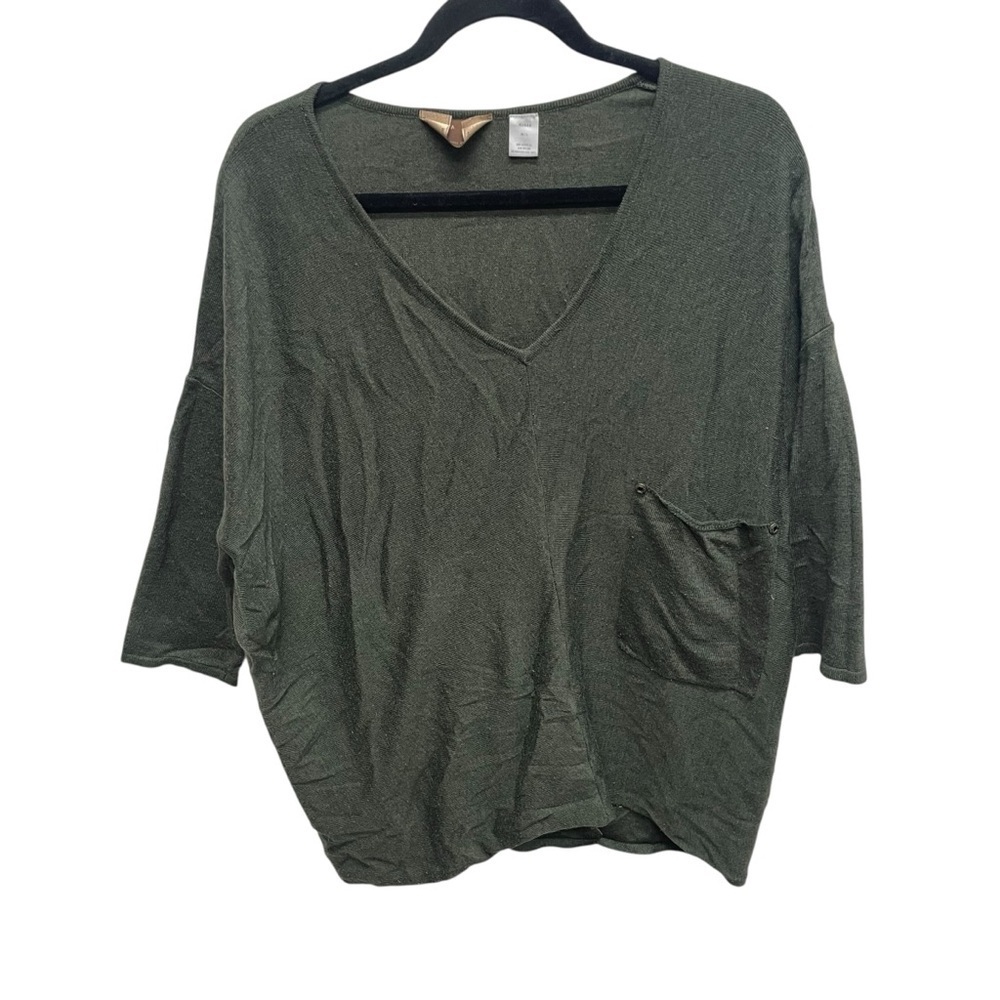 Kerisma women’s green slouchy dolman sweater V-neck medium/large